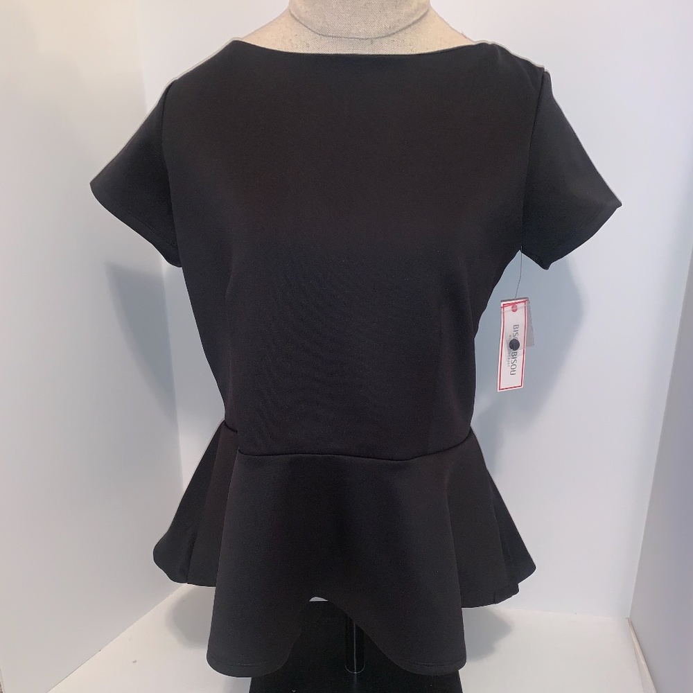 BISOU BISOU BLACK WOMEN'S SIZE MEDIUM - SPANDEX TOP